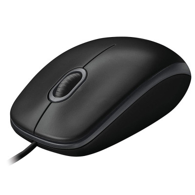Chuột có dây Logitech B100 | M90 - Dây dài 1m8, thiết kế ôm tay, thuận cả 2 tay - Hàng chính hãng