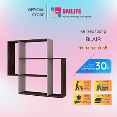 Kệ gỗ trang trí trưng bày hiện đại SMLIFE Blair