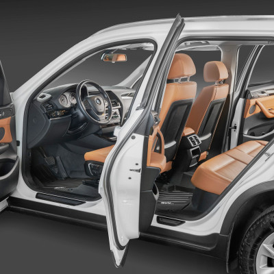 Thảm lót sàn xe ô tô BMW X5 2013-3018 / Lux sa Nhãn hiệu Macsim 3W chất liệu nhựa TPE đúc khuôn cao cấp - màu đen