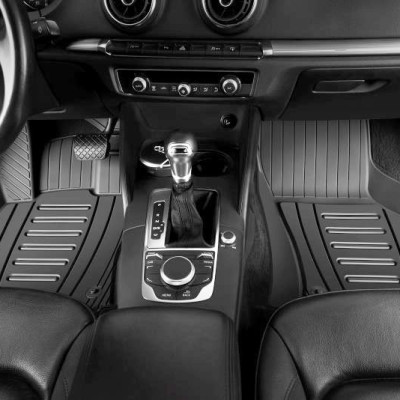 Thảm lót sàn xe ô tô Audi A3 2021 Nhãn hiệu Macsim 3W chất liệu nhựa TPE đúc khuôn cao cấp - màu đen