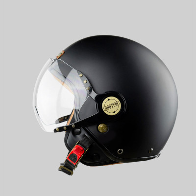 Mũ bảo hiểm 3/4 Bulldog Pom có kính