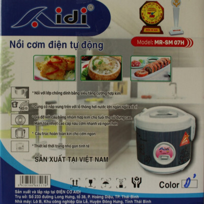 Nồi cơm điện Aidi MR-SM07H - Màu Ngẫu Nhiên - Chính Hãng