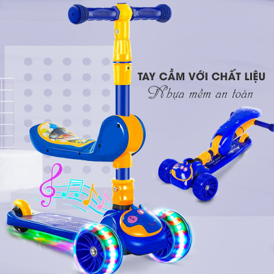 Xe Trượt Scooter Cao Cấp 3 Bánh Phát Sáng Mẫu Mới 2024 - Hàng chính hãng