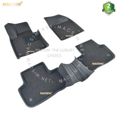 Thảm lót sàn 2 lớp xe ô tô Volvo XC60 2017- đến nay Nhãn hiệu Macsim 3W chất liệu nhựa TPE đúc khuôn cao cấp - màu đen