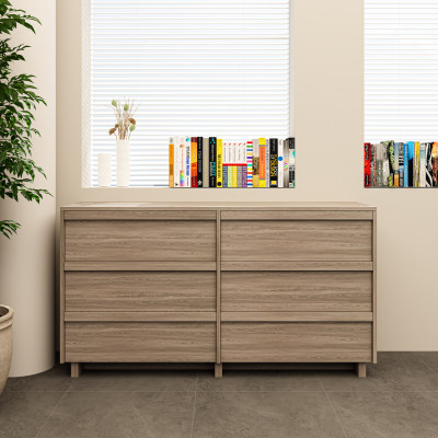 [Happy Home Furniture] MAVIS, Tủ đựng đồ 6 ngăn kéo , 150cm x 45cm x 82cm ( DxRxC), THK_145