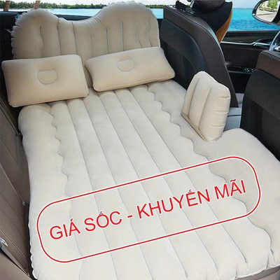 Giường hơi ô tô cao cấp - Đệm hơi ô tô chân rời bao gồm bơm điện, gối, miếng vá dự phòng