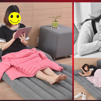 Nệm Giường Hơi ô tô Cao Cấp Vải Nhung Tặng Kèm Bơm