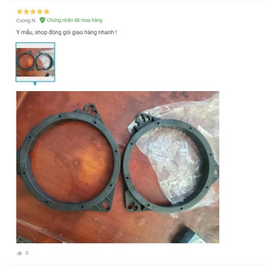 Dưỡng loa cánh ô tô 3 cạnh dành cho xe Toyota và Nissan viền nhựa đặc dày - Loa cánh ô tô 6.5 inch CAO CẤP