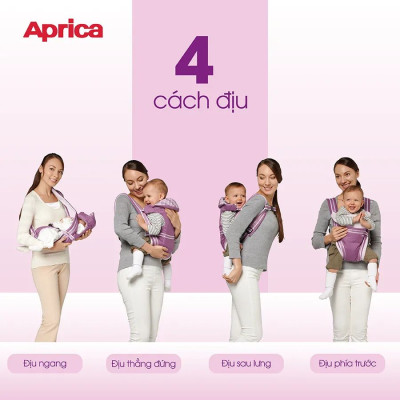Địu 4 Tư Thế Aprica Pitta Cho Bé Từ 0-36 Tháng