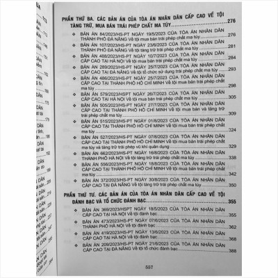 Sách Tuyển Tập Các Bản Án Của Tòa Án Nhân Dân Cấp Cao về Hình Sự và Tố Tụng Hình Sự (dành cho Thẩm phán, Thẩm tra viên, Hội thẩm, Kiểm sát viên, Luật sư và các học viên tư pháp) - V2444A