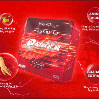DMAXX thức uống bổ sung vitamin năng lượng không đường DAMODE 98 gói màu đỏ mỗi gói 2,2gr