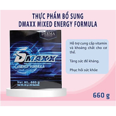 DMAXX thức uống bổ sung vitamin năng lượng có đường DAMODE 21 gói dùng thử màu xanh