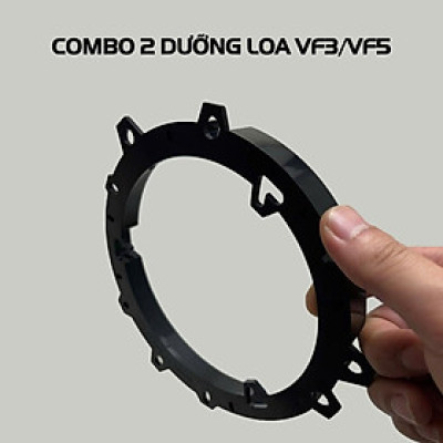 Dưỡng loa cánh ô tô 6.5 inch Vinfast VF3, VF5 nhựa PVC đen bóng hàng cao cấp loại đa năng mẫu 2025