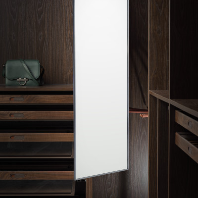 Phụ kiện của tủ áo - Gương âm tủ ray giảm chấn mã GW016 thương hiệu Gerari