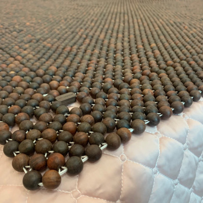 Chiếu Hạt Gỗ Trắc Mộc - Kích thước 2,2mx2m hạt 1.2cm ( video, hình thật )