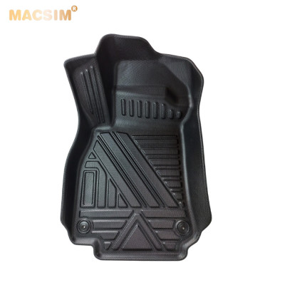 Thảm lót sàn xe ô tô Audi A7 2019-2021 qd Nhãn hiệu Macsim chất liệu nhựa TPE cao cấp màu đen