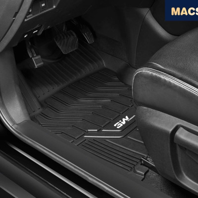 Thảm lót sàn xe ô tô Renault Koleos 2014- Nhãn hiệu Macsim 3W chất liệu nhựa TPE đúc khuôn cao cấp - màu đen