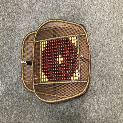 Bộ tấm lưới tựa lưng massage hạt gỗ trên xe ô tô, xe hơi DC-HG01