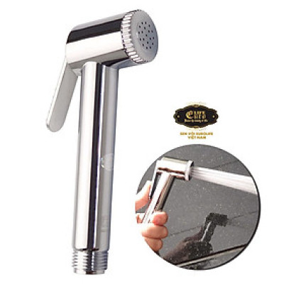 Tay xịt vệ sinh Nhựa ABS mạ Chrome tăng áp Eurolife EL-H-X08 (Trắng bạc)