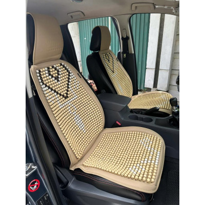 Lót ghế hạt gỗ hoa văn cao cấp Massage chống nóng thông thoáng trên Oto