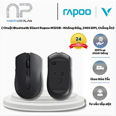 [Hàng Chính Hãng] Chuột Bluetooth Silent Rapoo M320B -Không Dây, 2400 DPI, Chống ồn, Pin Lâu - BH 24 tháng