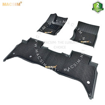 Thảm lót sàn 2 lớp xe ô tô LANDROVER RANGE ROVER 2018+ nhãn hiệu Macsim 3W - chất liệu nhựa TPE đúc khuôn cao cấp - màu đen
