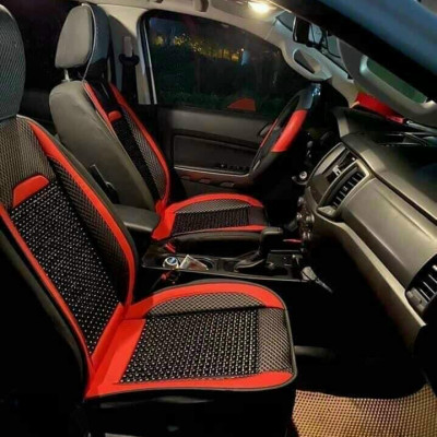 Lót Ghế ô tô Chất Liệu Da Cao Cấp Phủ 1 Ghế Trước,Có Đan Hạt Gỗ Chống Nóng, Massage Lưng cao cấp