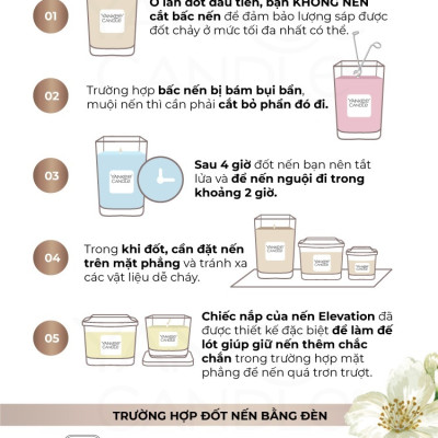 Nến ly vuông Elevation Yankee Candle size S - Rose Hibiscus (96g)