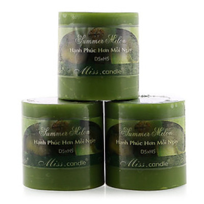 Set 3 Nến thơm trụ tròn D5H5 Miss Candle EDC0504 (5 x 5 cm)