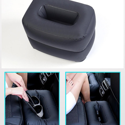 Nệm hơi vải nhung cao cấp có vân lướt sóng cho xe ô tô 7 chỗ, có ô để đồ. Tặng kèm bộ bơm hơi và bộ vá