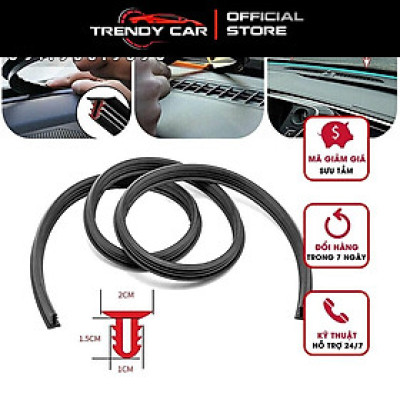 Bộ 1,6m Gioăng cao su chữ T nẹp chân kính lái ô tô, phù hợp mọi loại xe { Tặng que gài tiện lợi }