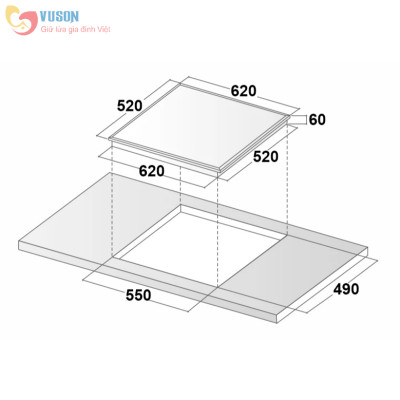 Bếp từ Eurosun EU-T906G - Hàng Chính Hãng