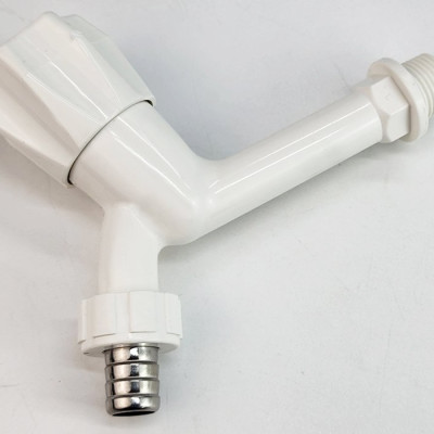 Bộ 3 vòi hồ tay núm tròn nhựa PP trắng, thân dài, ren 21-27mm Eurolife EL-HN06 (Trắng) (3 cái)