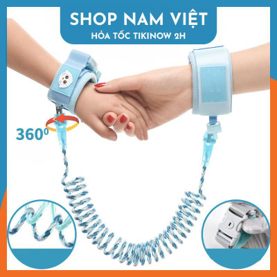 Dây Đai Chống Lạc Cho Bé, Dây Dắt Trẻ Em Đi Dạo Lõi Thép Phản Quang, Có Khóa Dài 2m5