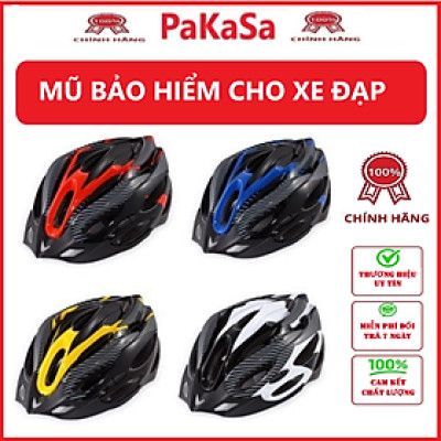 Nón bảo hiểm xe đạp thể thao siêu nhẹ thoáng khí PaKaSa - Hàng chính hãng (giao màu ngẫu nhiên)