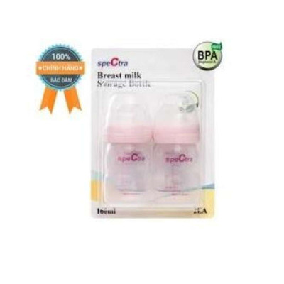 Bộ 02 bình trữ sữa Spectra 160 ml (02 bình/hộp, nhựa PP)