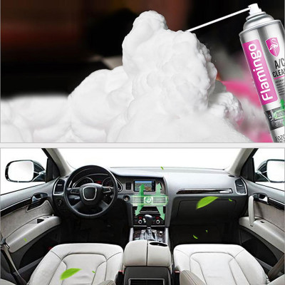 Bọt tẩy vệ sinh khử trùng điều hoà xe hơi, nhà cửa Flamingo F020 xịt khử mùi điều hoà dàn lạnh Freeship