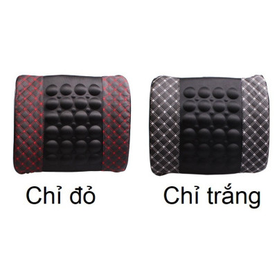 Gối  Da Tựa Lưng Massage Rung Thư Giãn Trên Xe Ô Tô
