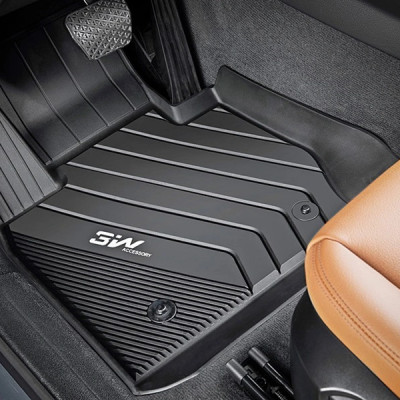 Thảm lót sàn xe ô tô BMW 520i/528i/530i 2016- đến nay nhãn hiệu Macsim 3W - chất liệu nhựa TPE đúc khuôn cao cấp - màu đen