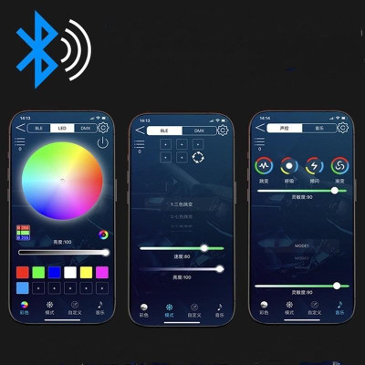 Dây Đèn Led Ambient Light RGB suối chảy 5V Cổng USB Trang Trí Nội Thất Xe Hơi Kèm Điều Khiển Từ Xa