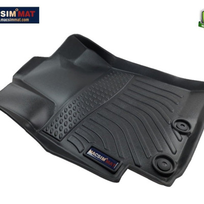 Thảm lót sàn xe ô tô Hyundai Accent 2017- nay Nhãn hiệu Macsim chất liệu nhựa TPE cao cấp màu đen