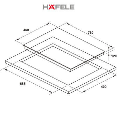 Bếp ga 2 vùng nấu Hafele HC-G782B 538.66.507 (Hàng chính hãng)