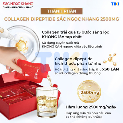 Bộ Trẻ Hóa Da Cao Cấp [Viên Uống Sắc Ngọc Khang ++ 60 Viên & Nước Uống Đẹp Da Collagen Dipeptide Sắc Ngọc Khang 15 Túi
