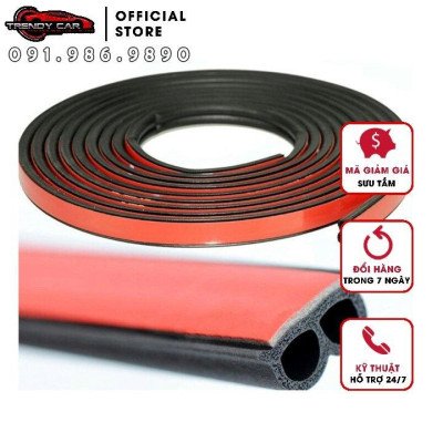 Cuộn 4 mét Gioăng cao su chống ồn chữ B cho ô tô | Ron cao su chữ B cách âm chống ồn cho xe hơi