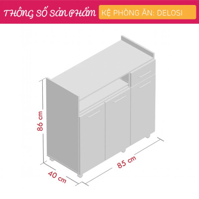 Tủ đựng đồ nhỏ gọn thiết kế hiện đại SMLIFE Delosi
