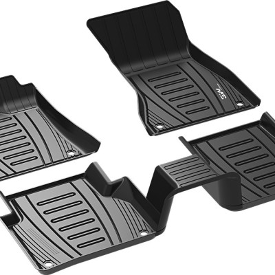 Thảm lót sàn xe ô tô Audi A4 2015- đến nay Nhãn hiệu Macsim 3W chất liệu nhựa TPE đúc khuôn cao cấp - màu đen