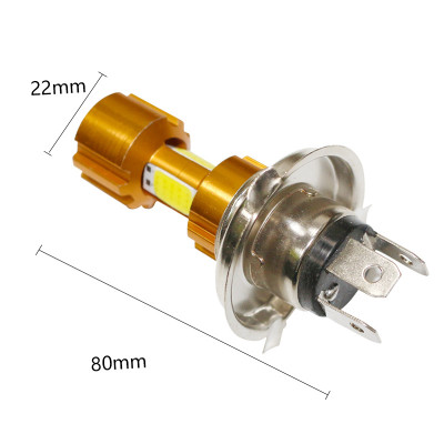 Đèn Fa Led 3 tim chân H4 ánh sáng trắng cho xe máy - Hàng chính hãng 