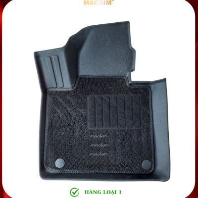 Thảm lót sàn ô tô 2 lớp cao cấp dành cho xe Kia Sorento 2021+ (sd) nhãn hiệu Macsim chất liệu TPE màu đen