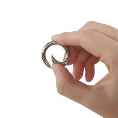 Set 3 Vòng Khoen Tròn Nhỏ, Móc Khuyên Chùm Khóa Trơn Kim Loại Màu Bạc, Móc Chùm Chìa Khóa, Móc Đa Năng - TakyHome  5070