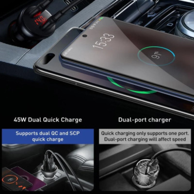 Tẩu sạc nhanh đa năng Baseus TZCCBX-B0G - hàng nhập khẩu